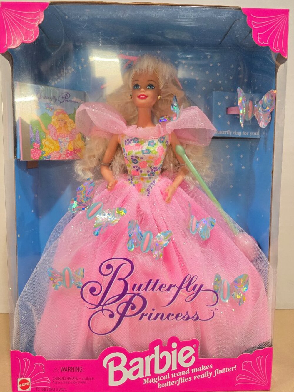 Butterfly Princess Barbie Doll w/Magical Wand Mattel #13051 Vintage 1994